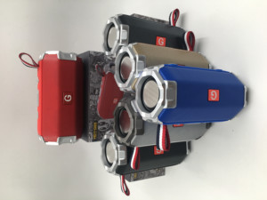 ลำโพงโลหะตาข่ายแบบพกพาไร้สายขนาดเล็กสำหรับใช้งานกลางแจ้ง แบตเตอรี่ 1200MAH ลำโพงติดเพดานแบบพกพา ขายดีปี 2023 - Product Image 3