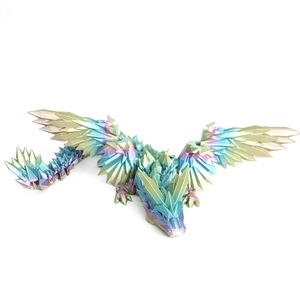 35cm 3D Printed Big Flying Dragon Crystal Fidget Toy Colorful Plastic Desk Pet for Home Decor Birthday Gift for Boys - Product Image 2