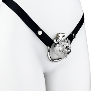 Jaula de Castidad Masculina FRRK de Acero Inoxidable con Anillo Desmontable y Campana, Juguetes Sexuales para Hombres, Cinturón de Castidad, Anillos para Pene - Product Image 5