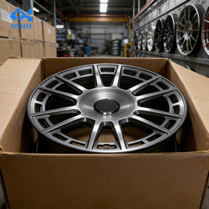 Jante en alliage gris mat personnalisée 21x10.5J 5x130 +20mm CB71.6 5 trous, pneus 5x100 à déport profond pour SUV, camion, 4x4 - Product Image 5