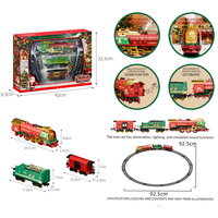 Nouveau modèle de train à vapeur électrique rétro, jouets pour enfants, assemblage DIY, train à piles avec fumée et son, pour Noël