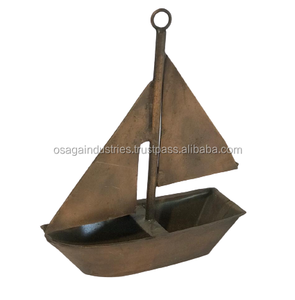 Conjunto de 2 Barco de METAL mesa de Navidad ornamento de la venta caliente de METAL miniatura nave - Product Image 3