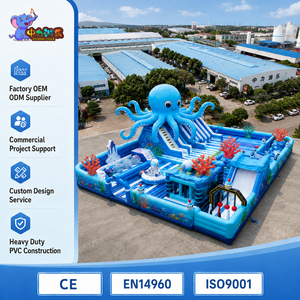 Circuito de Obstáculos Inflable Comercial de PVC Sea World con Tobogán para Alquiler en Parques, Proveedor OEM ODM de Fábrica - Product Image 5
