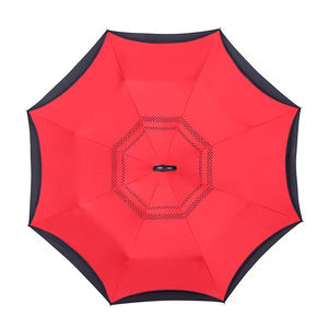 Usine en gros Logo personnalisé imprimé Double tissu coupe-vent en forme de C poignée à l'envers <span class=keywords><strong>inversé</strong></span> <span class=keywords><strong>parapluie</strong></span> de pluie <span class=keywords><strong>inversé</strong></span> - Product Image 6