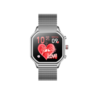 <span class=keywords><strong>Breitling</strong></span> <span class=keywords><strong>Reloj</strong></span> de carga de succión magnética 1,4 inchTFT 200mAh Batería IP67 Calendario de metal cuadrado Brújula Correa de acero de silicona - Product Image 3