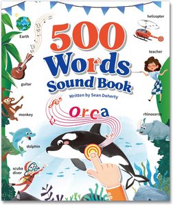Livre sonore interactif éducatif pour enfants rechargeable par USB-C, livre parlant éducatif précoce, 500 mots, livre audio tactile et sonore - Product Image 1