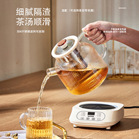 Marmite Électrique Multifonctionnelle en Verre 1-1,5L – Mini Infuseur à Thé pour Maison, Camping-Car, Voiture, Utilisation Extérieure – Idéale pour Mijoter, Faire Bouillir et Préparer des Décoctions Herbales