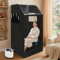 Cabine de sauna vapeur et hammam pour usage domestique, spa complet pour 1 personne, moderne, électrique, portable, pour appartement