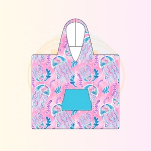 KERUI Toalla <span class=keywords><strong>de</strong></span> playa con capucha para niños Toalla <span class=keywords><strong>de</strong></span> personaje <span class=keywords><strong>de</strong></span> dibujos animados para niños Toalla impresa <span class=keywords><strong>de</strong></span> microfibra <span class=keywords><strong>de</strong></span> secado rápido para niños - Product Image 4