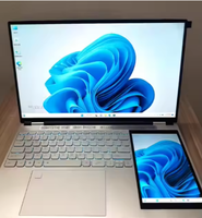 2025 nouveau Oem Odm peu coûteux Double écran ordinateur portable 15.6 pouces + 7 pouces N95 2.5GHz ordinateur portable Win10 6G + 256G ordinateur à vendre