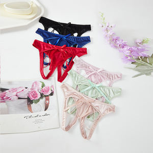 Vente en gros d'usine OEM/ODM de bikini ouvert à l'entrejambe pour femmes <span class=keywords><strong>culotte</strong></span> triangulaire <span class=keywords><strong>rouge</strong></span> sexy et anti-fuite sous-vêtements passionnés sans décollage - Product Image 5