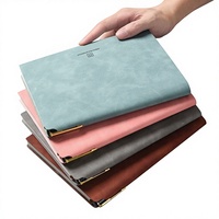 Carnet A5 personnalisable avec porte-stylo, couverture souple en cuir PU, style reliure rigide