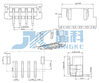 Conector Vertical SMT XH2.54mm, Resistente a Altas Temperaturas, Plástico Blanco, 2-12P, para Placa PCB, Dispositivos Digitales