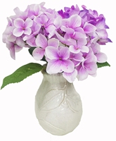 Bunga Hydrangea Buatan Realistis Gaya Ins dengan Pot Keramik Dekorasi Rumah Pernikahan Hari Valentine Natal