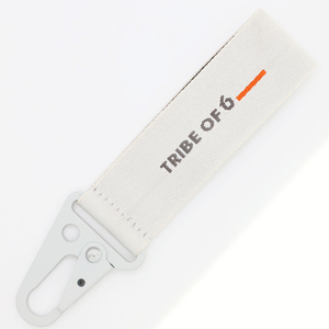 高品質 グレー イーグルビークフック 刺繍 織り キーチェーンストラップ ステッチ 両面ジャカード ショートランヤード - Product Image 2