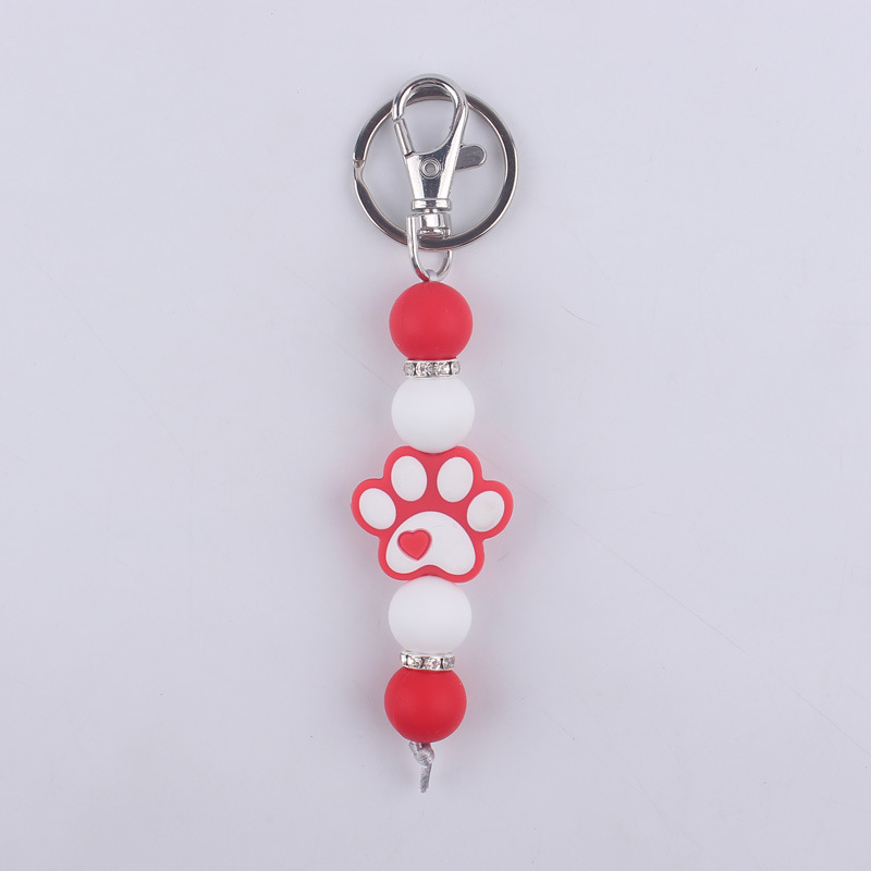 A- Paw Print Silicone Focal Bead, Paw Shape Silicone Bead, – The Silicone Bead Store LLC