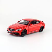 Coche mercedes-benz C63 S AMG con sonido y luz, puerta de retorno, simulación de aleación, modelo de colección, 1:32