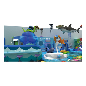 Toboganes Gigantes de Diversión, Equipo de Juegos Interior, Serie Océano, Estructura de Juego Infantil de Plástico con Certificación ASTM, Laberinto Multinivel - Product Image 1