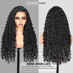 Vente en gros pré-<span class=keywords><strong>coupe</strong></span> 9x6 dentelle birman bouclés sans colle perruque avec rideau frange perruque de <span class=keywords><strong>cheveux</strong></span> humains pour les femmes noires - Product Image 2