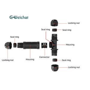 E-Weichat M20 T Forme 3 Broches Led Bande Connecteur Fil à Fil Épissure Rapide Fil Câble Connecteur bornes
