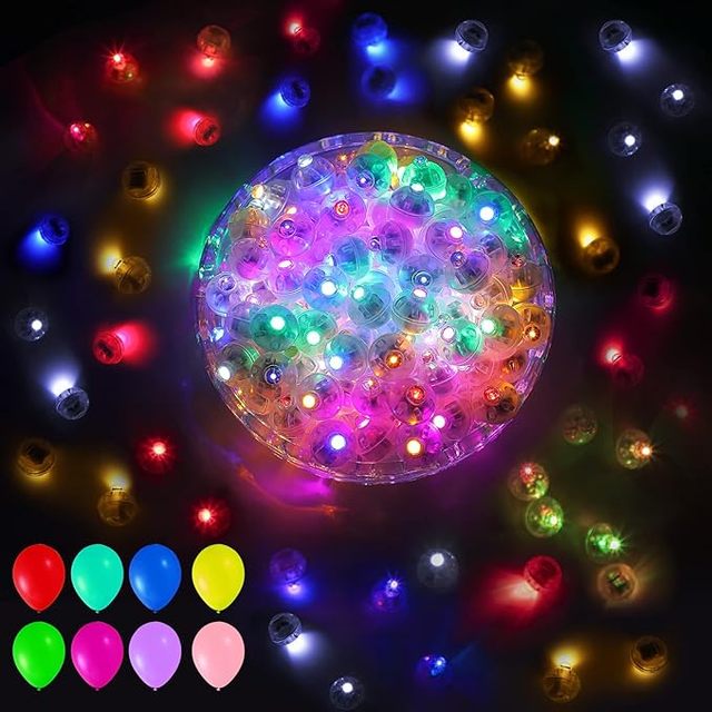 Tsinye Flash Colorful Lights Mini Led Lights Round Long Standby Time Paper Lantern for Halloween