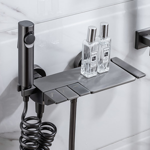 Ensemble de douche mural couleur bronze clouté, avec fonctions jet, massage, pluie et bulles, pour usage hôtelier et domestique - Product Image 2