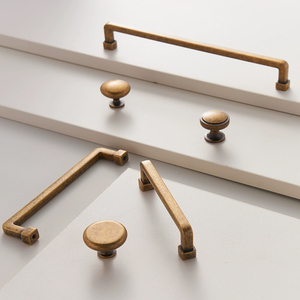 Antik-Messing-Finish Zinklegierung Möbelbeschläge Küchenschrankgriffe Schubladen- und Schranktürknöpfe - Product Image 4