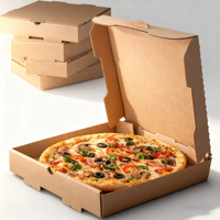 Boîtes à pizza carrées vides en vrac de carton de pouce brillantes/stratification de Matt pour des casse-croûte et l'emballage alimentaire
