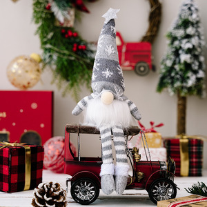 Hot Selling Xmas Tree Decorations Faceless Forest Old Man Snowflake Knitted Hat Light Rudolph Hanging Leg Gnome Doll Wholesale - Product Image 6