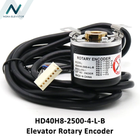 Encodeur rotatif pour ascenseur HD40H8-2500-4-L-B, encodeur optique incrémental 2500P/R avec connecteur, arbre creux 8mm, 5VDC±5%