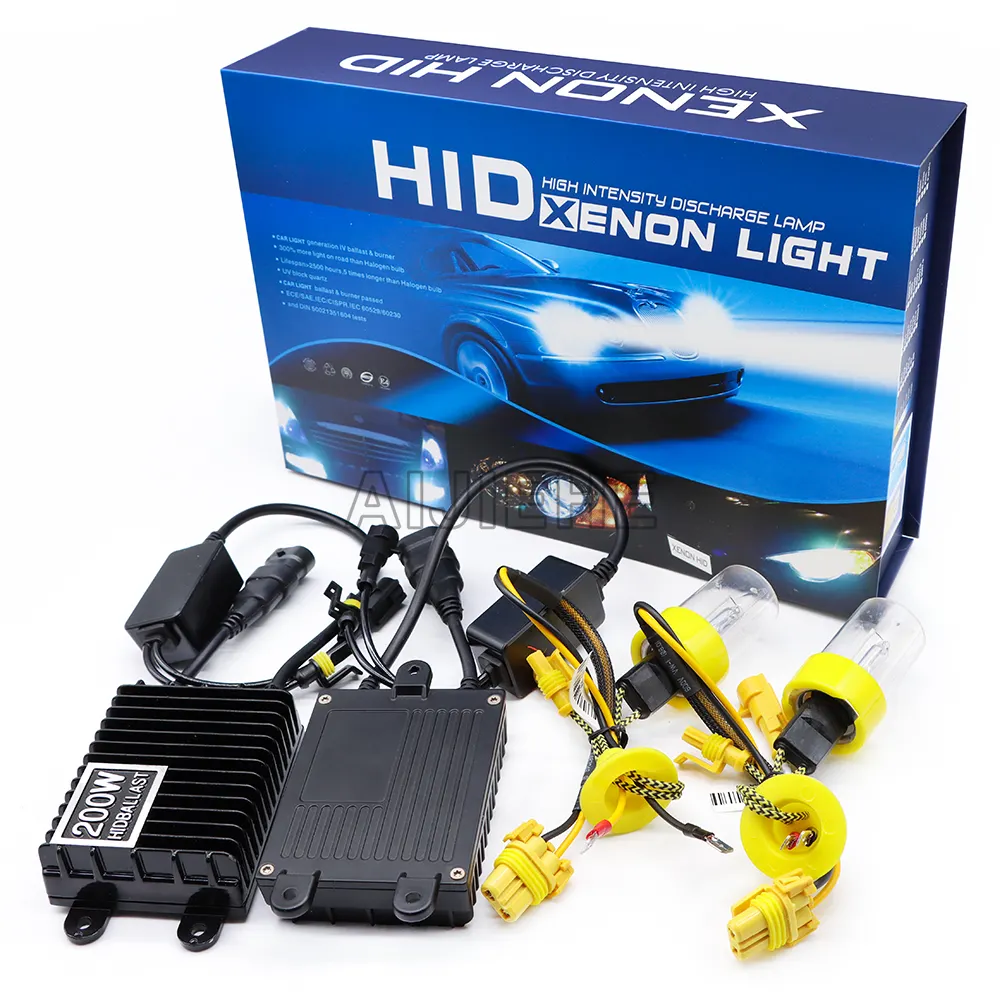 Hot sale auto parts 200w xenon lamp hidden xenon kit 12v 6000k h7 ultra-thin hidden xenon ballast 100w75w car lighting system