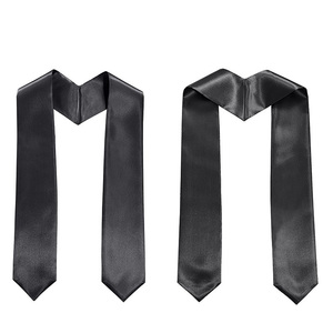 Écharpe <span class=keywords><strong>de</strong></span> graduation en satin <span class=keywords><strong>de</strong></span> couleur unie, personnalisable, pour la vente en gros, cadeau idéal pour la fête <span class=keywords><strong>de</strong></span> remise des diplômes - Product Image 3