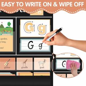 Tabla de bolsillo educativa con el alfabeto, 34x27 pulgadas, poliéster |   Kit de actividades semanales con letras |   Póster de Pared |   Herramientas de Enseñanza para Profesores |   Personalizado - Product Image 6