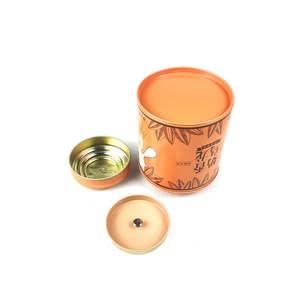 Boîte métallique ronde en fer blanc de qualité supérieure, couleur bonbon, avec couvercle hermétique, pour thé au lait, vente en gros - Product Image 4