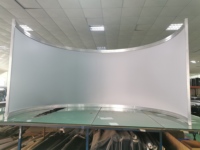 Pantalla de Proyección Curva Grande para Cine en Casa Telon FFS, Simulador de Vuelo de 180/270/360 Grados (Negro/Blanco)
