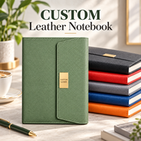 Carnet A5 en PU en gros avec plaque logo métallique personnalisée, couverture à rabat diagonal, agenda de bureau professionnel, plusieurs couleurs