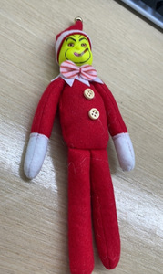 Wholesale Christmas Grinch Elf Plush Toy Stuffed Animal PP Cotton Filled Stress Relief Washed Green Monster <b>Doll</b> - Product Image 2