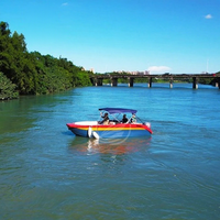 Bateau de pêche en HDPE de 6 mètres, construction monobloc rotomoulée, résistant à la corrosion acido-alcaline, modèle 01 (HDPE), aquaculture, pêche sportive