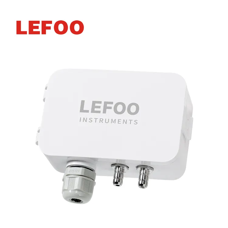 Lefoo transmissor de pressão diferencial, analógico lcd rs485 com saída de ar