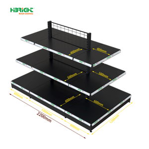 Highbright Modern Black Gondola Display Shelf for Supermarket & Grocery Stores - Product Image 4