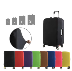 सस्ते कस्टम लोगो ठोस रंग लोचदार खिंचाव कपड़े स्पैन्डेक्स यात्रा डस्टप्रूफ सामान रक्षक आस्तीन सूटकेस कवर - Product Image 3
