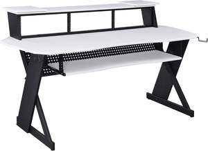 Escritorio para <span class=keywords><strong>Estudio</strong></span> <span class=keywords><strong>de</strong></span> Grabación Musical con Bandeja para Teclado <span class=keywords><strong>de</strong></span> Piano, Mesa <span class=keywords><strong>de</strong></span> Estación <span class=keywords><strong>de</strong></span> Trabajo para <span class=keywords><strong>Estudio</strong></span> <span class=keywords><strong>de</strong></span> Grabación con Soportes y Estante Inferior - Product Image 3