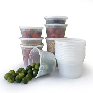 Food Storage Deli Containers Lids 8oz-32oz PP Injection-Molded BPA-Free Leakproof Microwavable <b>Freezer</b> Safe Dishwasher Safe - Product Image 4