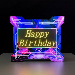 LED Illuminated <b>Sign</b> Rectangular Programmable Scrolling Display Seven Color <b>Light</b> Bar KTV Party Prop - Product Image 1