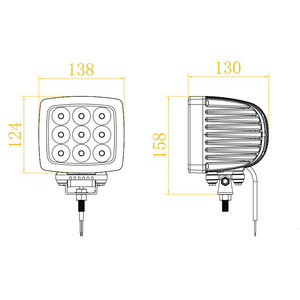 60w 90watts Factory Spot Beam <b>Cubes</b> Trailer Rucks Headlight Aluminum Housing Headlamp Car Boats Led Driving <b>Lights</b> - Product Image 5