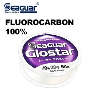 SEAGUAR GLOSTAR 100% Línea de pesca de fluorocarbono 100M 60M 4LB 10LB 55LB Fibra de carbono JAPÓN 50th Anniversary Edición limitada - Product Image 3