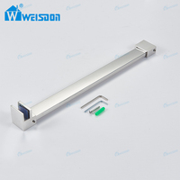 Installation facile Connecteur de tube chromé pour salle de bain Accessoires de salle de douche Barre de support de porte de douche en acier inoxydable