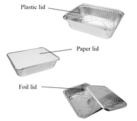 CB61 8700ml Full Steam Pan Deep Prestige Barbecue Verpackungsbehälter Silber Aluminium Einweg-Backblech Hochzeits-Speisebehälter
