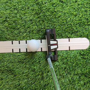 ไม้พัตเตอร์ฝึกกอล์ฟพร้อมรางนำทางไม้บรรทัดและอุปกรณ์ฝึกแบบผลักสำหรับฝึกการป้อนอาหาร - Product Image 6