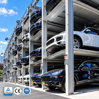 Ascenseur de stockage de voiture de véhicule mécanique 4 niveaux système vertical d'ascenseur de stationnement de triple empileur de voiture